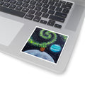 Pineapple Planet Sticker — Spacey Tropical Laptop Kiss-Cut Sticker