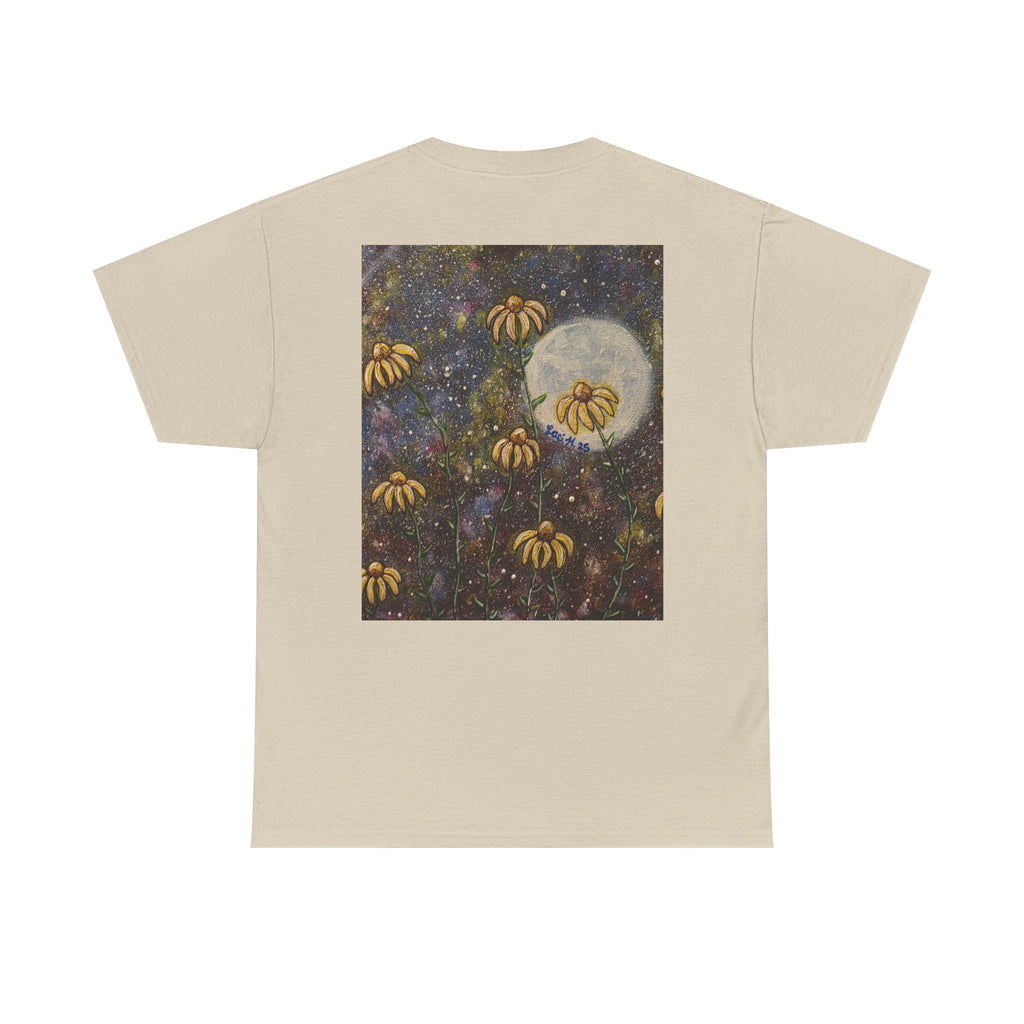 Artistic flower Print Unisex Cotton Tee, Nature Lovers Gift, Summer Wear, Bee Conservation, Cute Animal Shirt