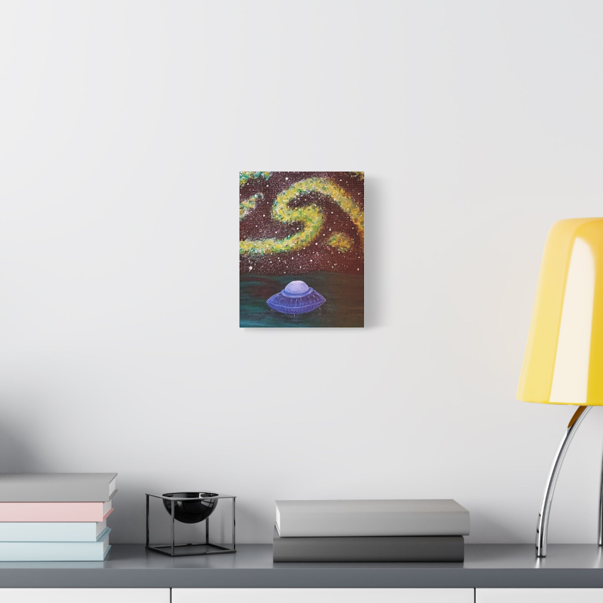 UFO Galaxy Canvas Print — Stretched Matte Wall Art