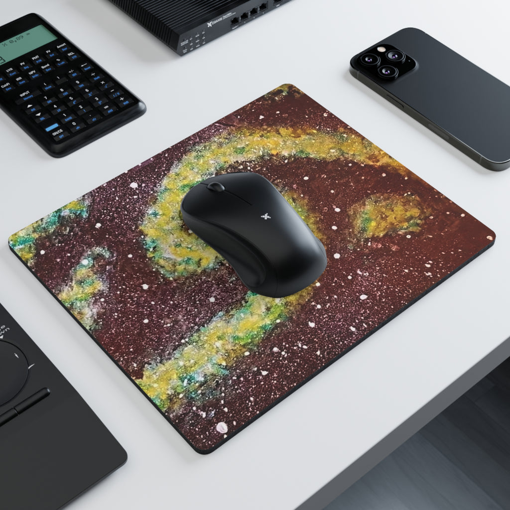 Galaxy Swirl Rectangular Mouse Pad — Space Nebula Desk Mat