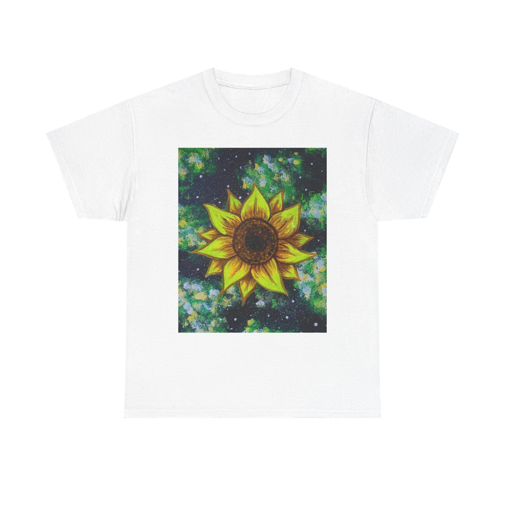 Sunflower Galaxy Tee — Bright Yellow Sunflower Graphic T-Shirt