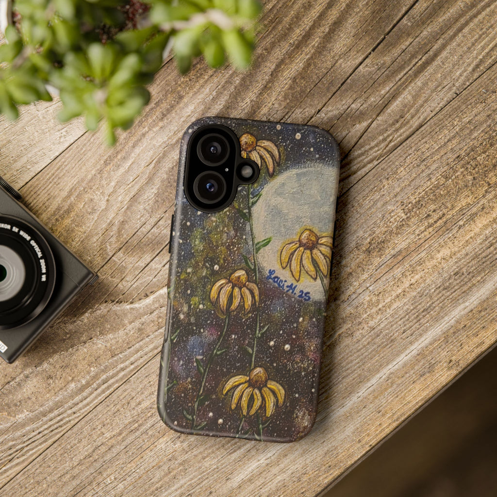 Floral Moon Phone Case — 'Zechariah 2:5' Inspired Garden Design