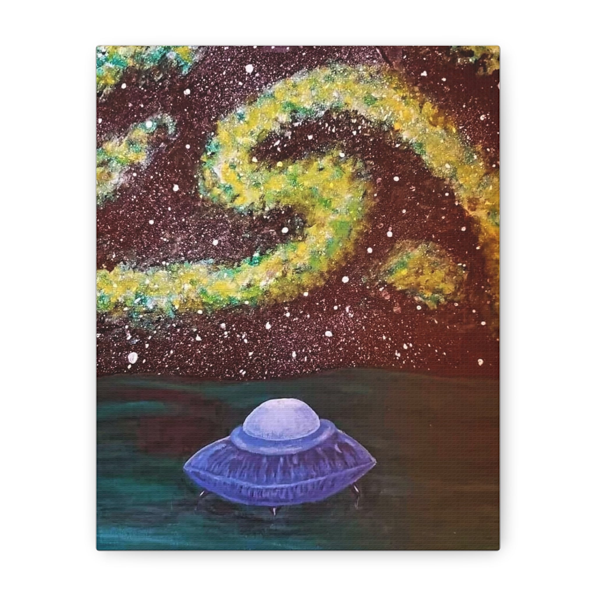 UFO Galaxy Canvas Print — Stretched Matte Wall Art