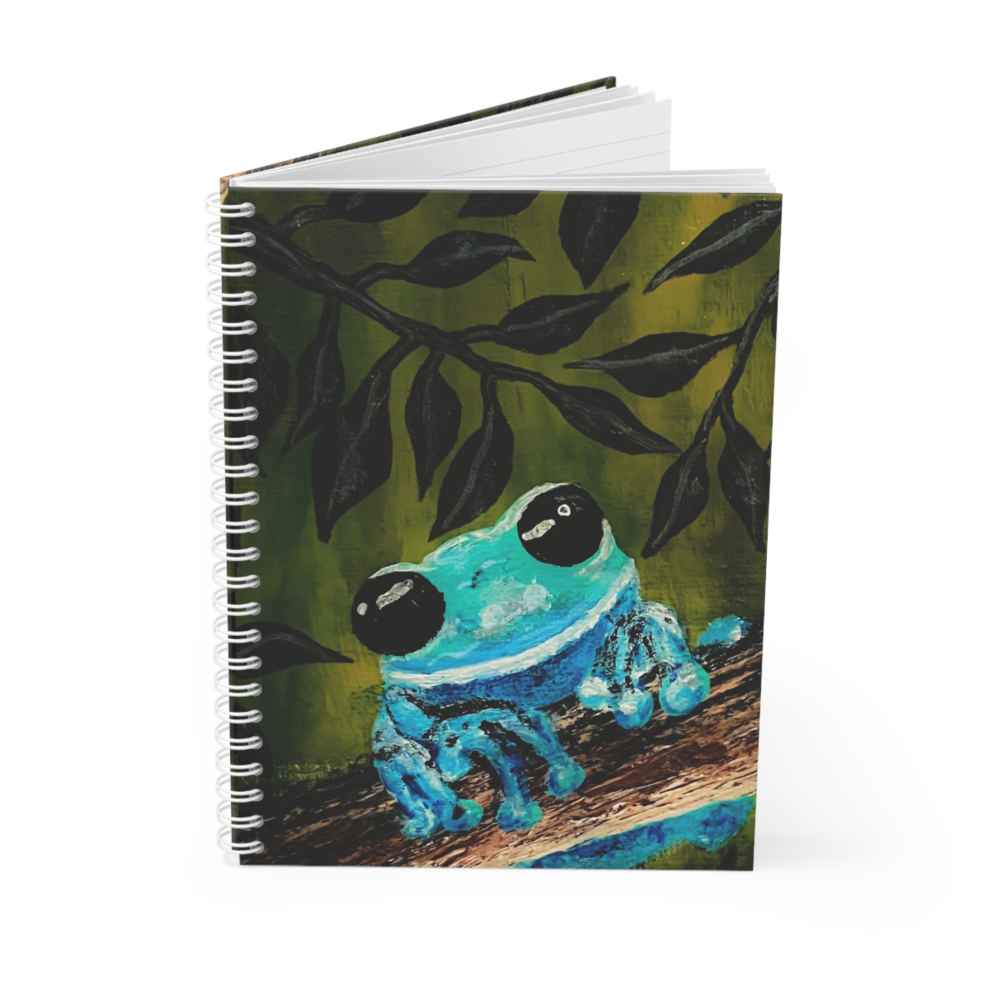 Spiral Notebook — Cute Blue Tree Frog Art Journal