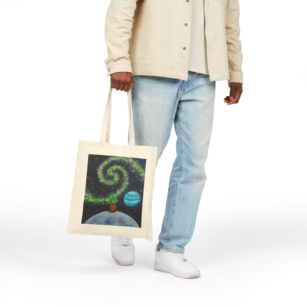 Tote Bag — Cosmic Plant Spiral Illustration Canvas Tote