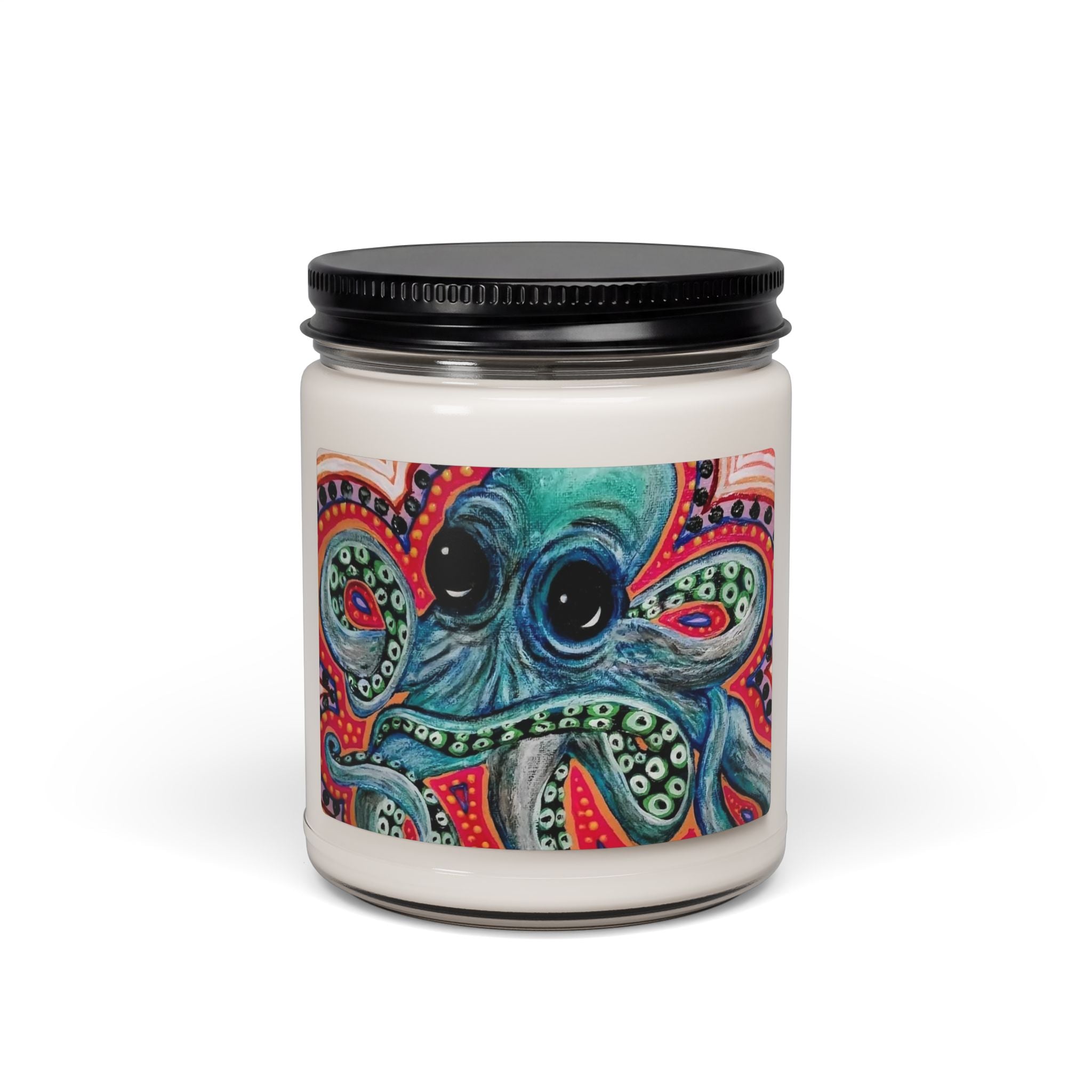 Octopus Reef Scented Soy Candle — 9oz Ocean Breeze Jar
