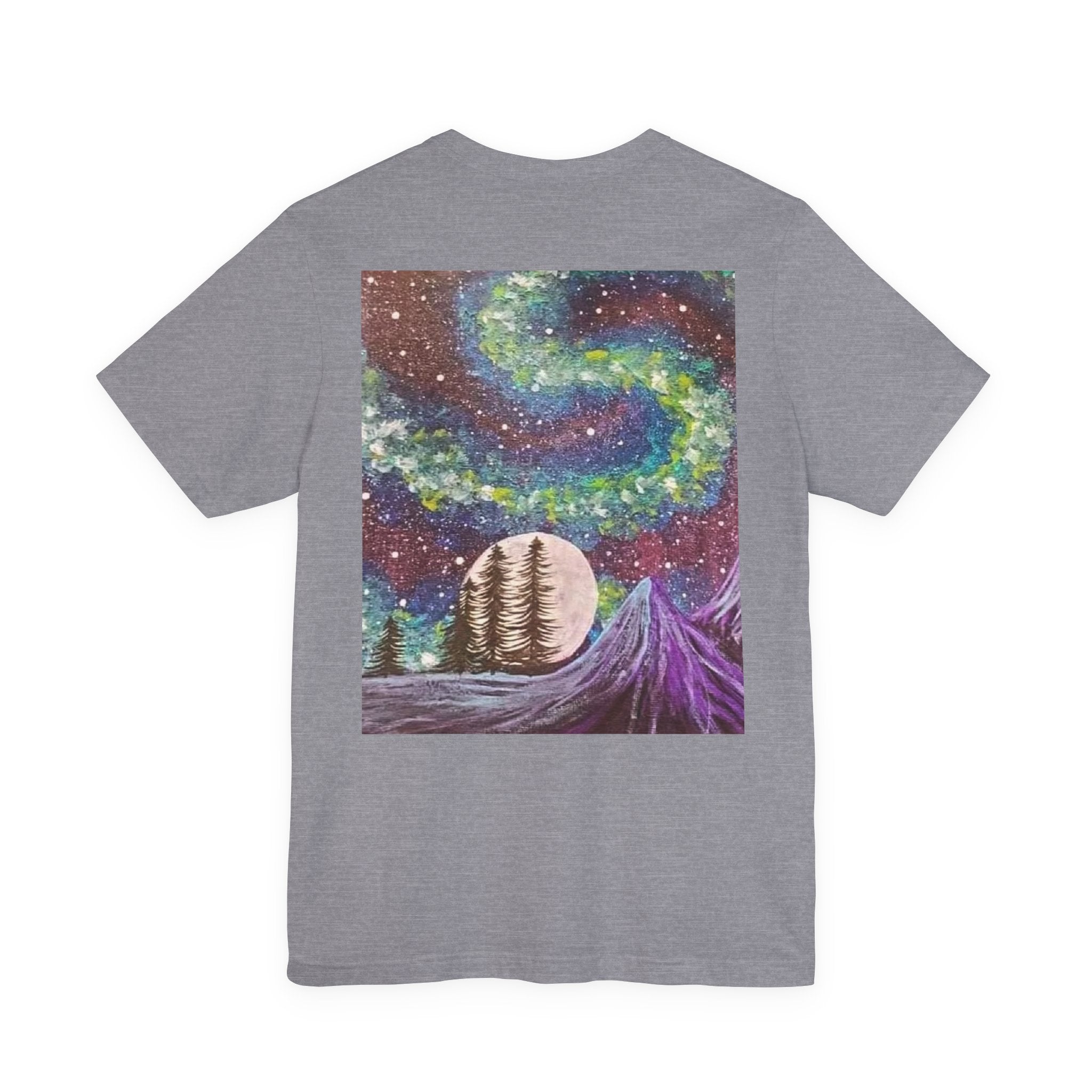 Galactic Landscape Tee, Cosmic Art T-Shirt, Unisex Graphic Shirt, Nature Lover Gift, Starry Night Top