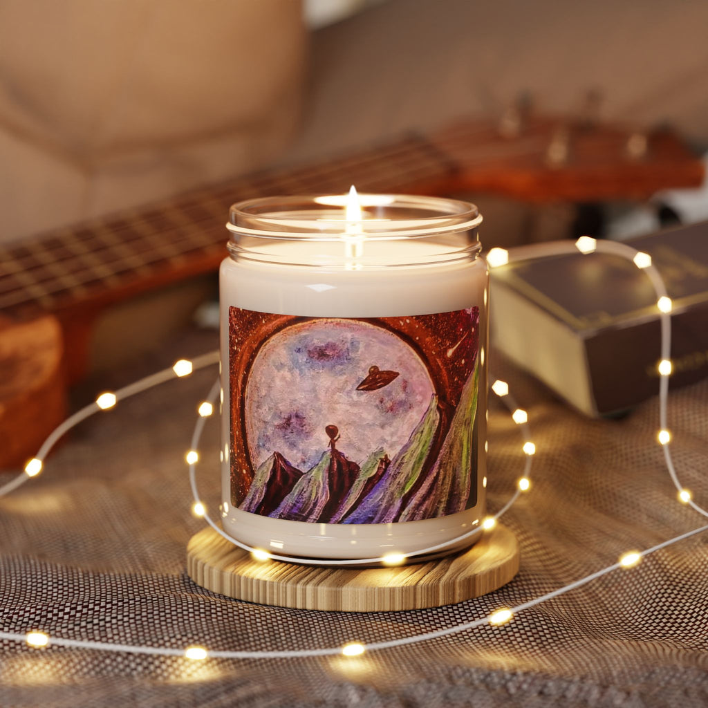 Soy Candle — Cosmic Moonlit Landscape Scented Candle (9oz)