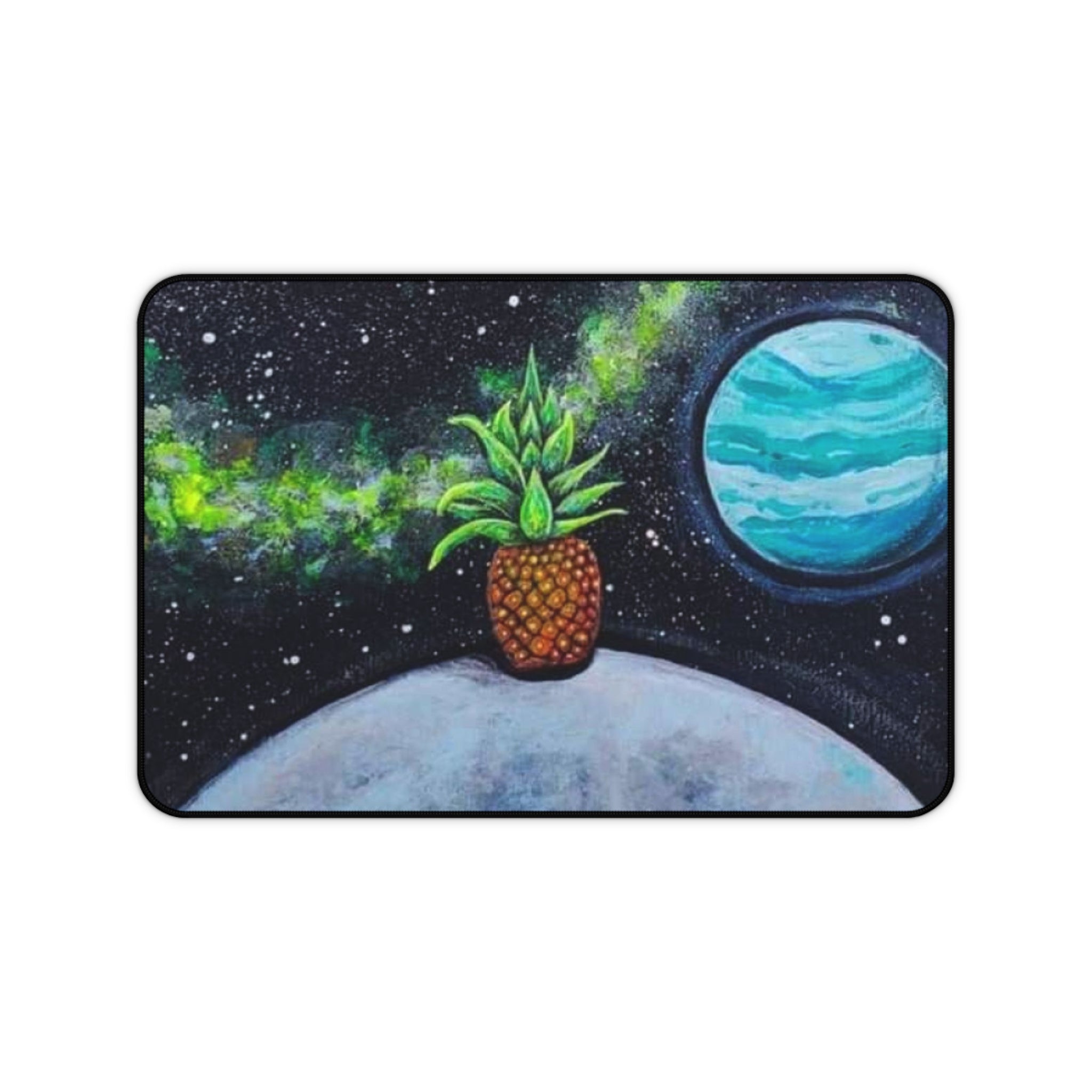 Surreal Pineapple on the Moon Desk Mat — Space-Themed Gaming & Office Mouse Pad