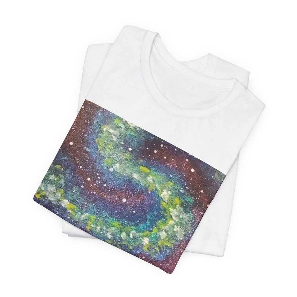 Galactic Landscape Tee, Cosmic Art T-Shirt, Unisex Graphic Shirt, Nature Lover Gift, Starry Night Top