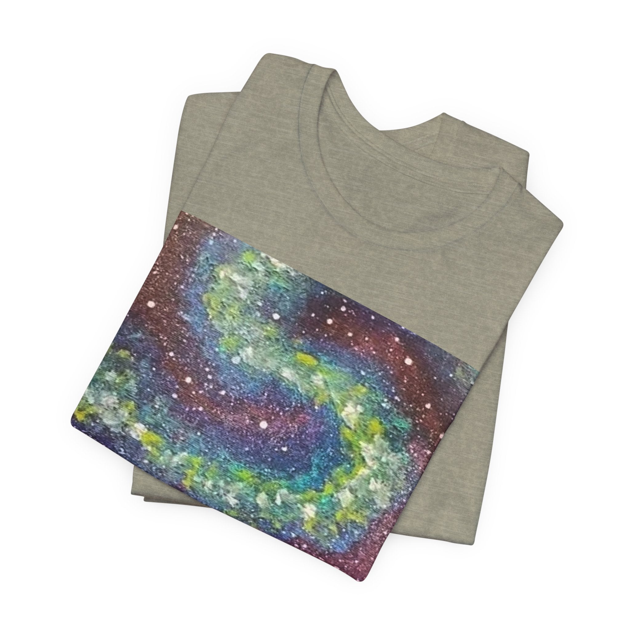 Galactic Landscape Tee, Cosmic Art T-Shirt, Unisex Graphic Shirt, Nature Lover Gift, Starry Night Top