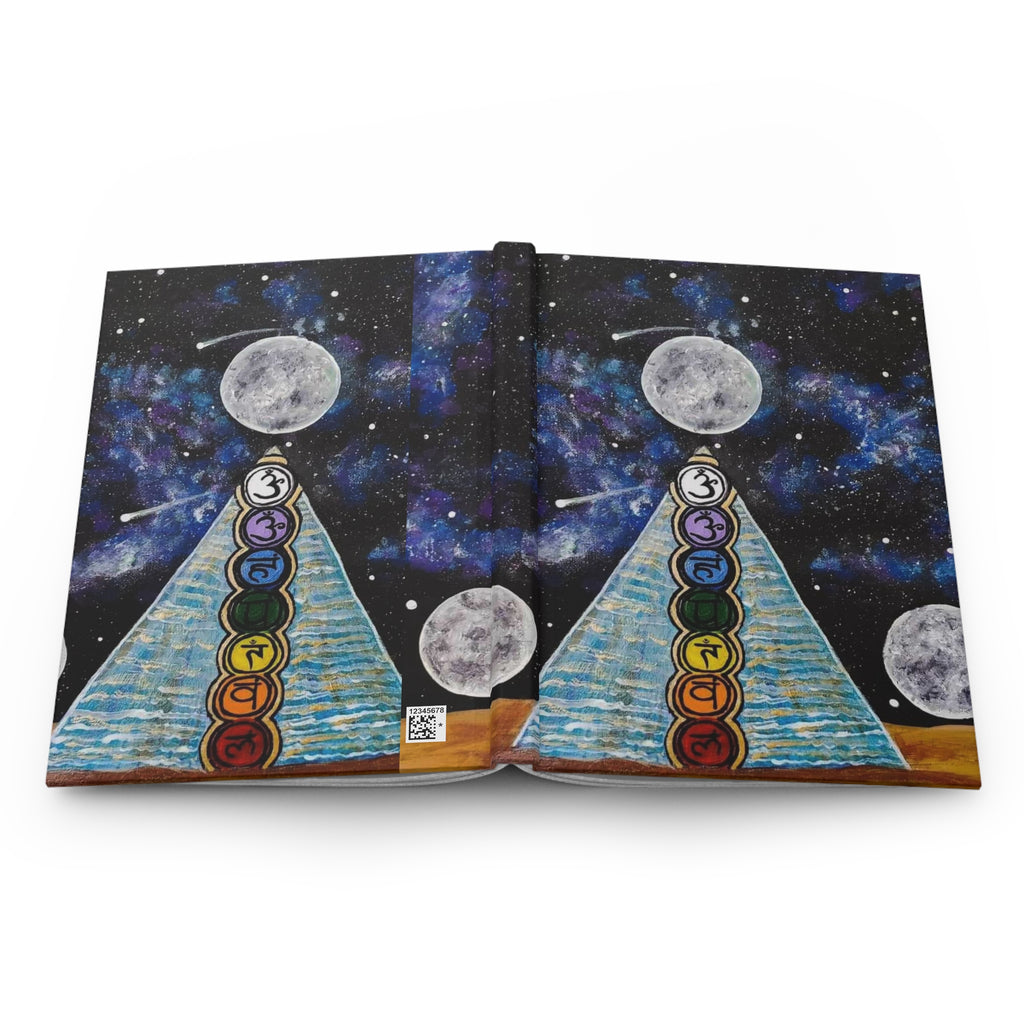 Chakra Pyramid Moon Journal — Cosmic Chakra Hardcover Notebook