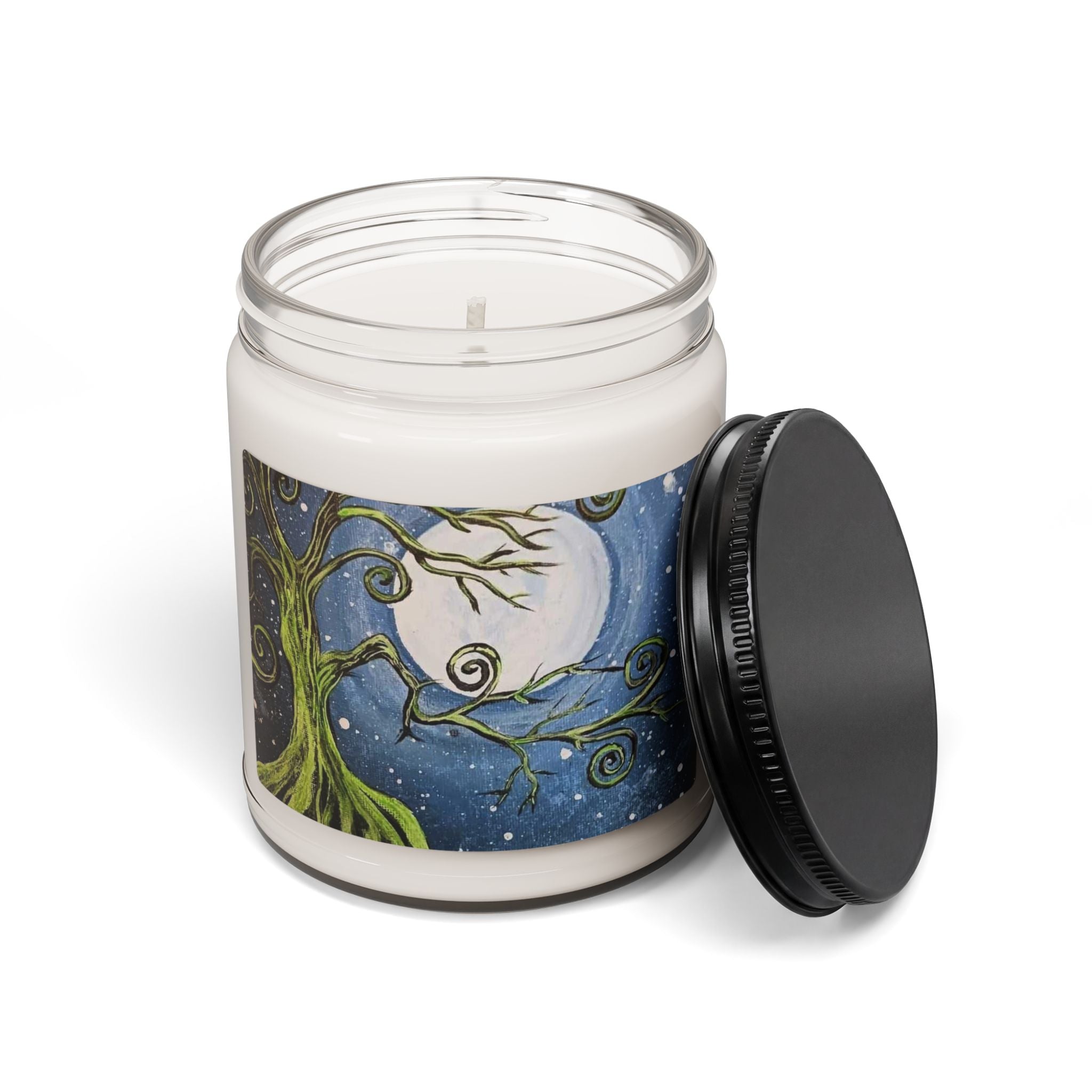 Soy Candle — Moonlit Tree Art Scented Candle (9oz)