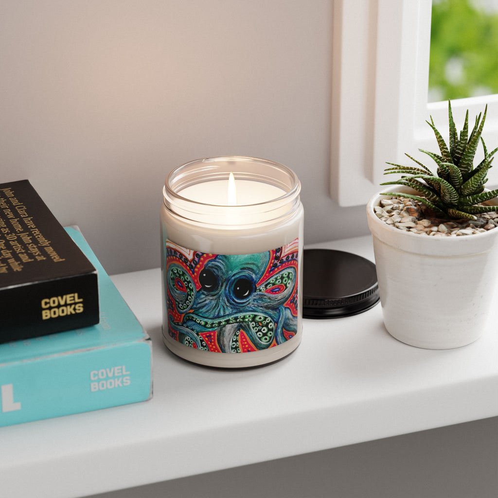 Octopus Reef Scented Soy Candle — 9oz Ocean Breeze Jar