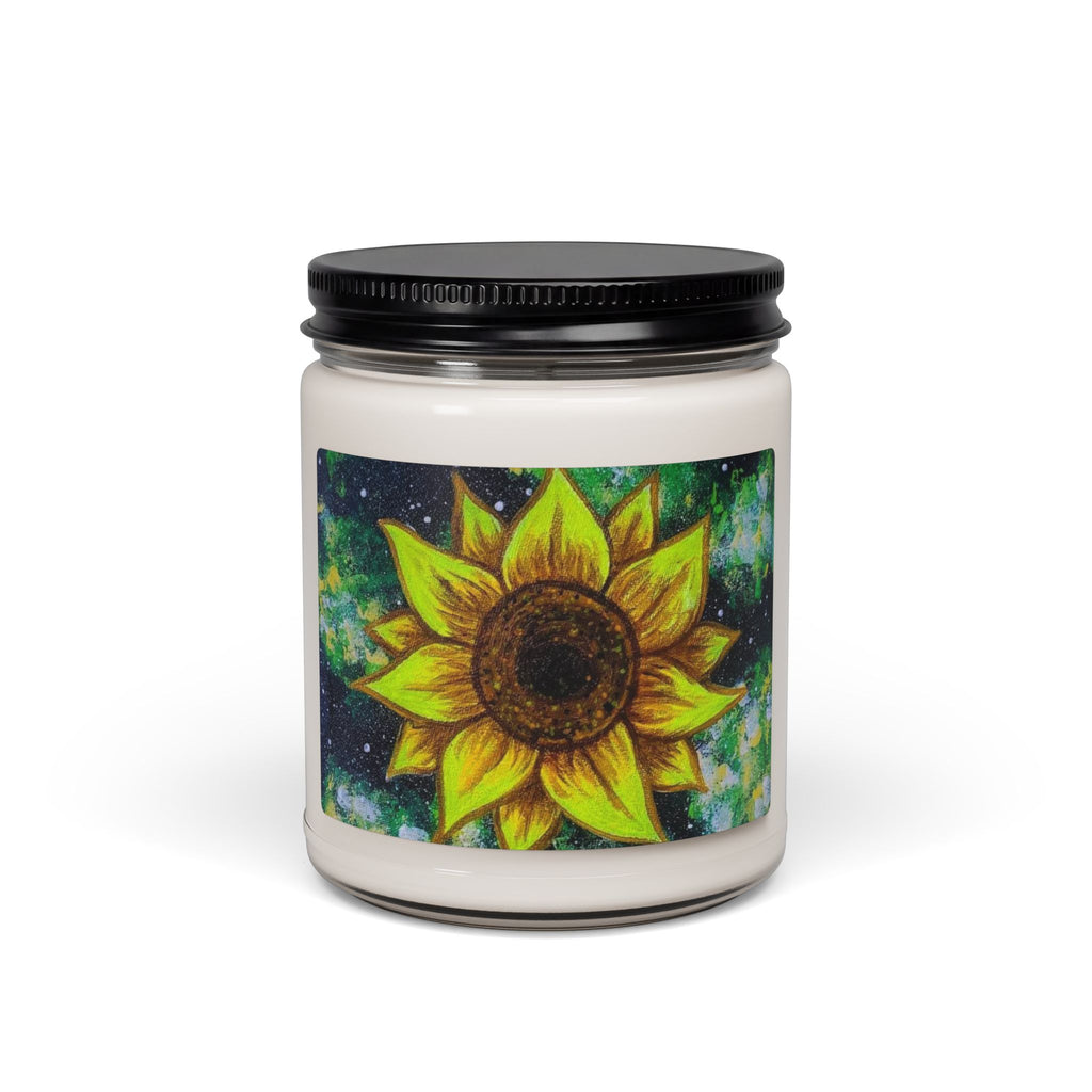 Sunflower Soy Candle — 9oz Scented Jar (Botanical, Uplifting Home Fragrance)