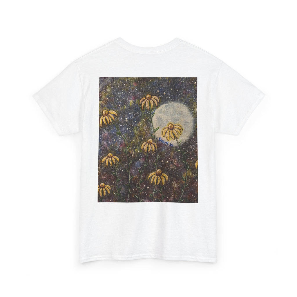 Artistic flower Print Unisex Cotton Tee, Nature Lovers Gift, Summer Wear, Bee Conservation, Cute Animal Shirt
