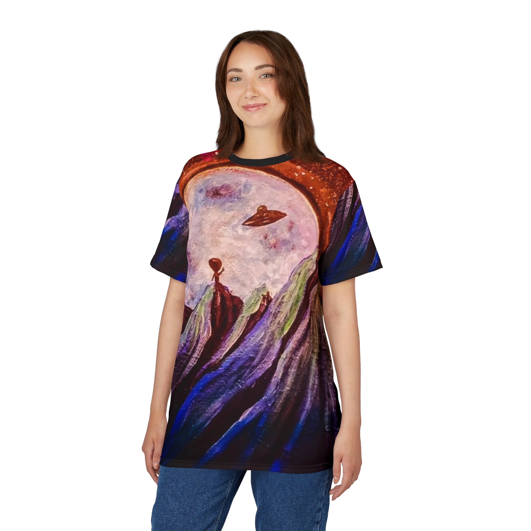 Cosmic Adventure Unisex Tee, Space Art Tee, Galaxy Shirt, Extraterrestrial T-Shirt, Unique Graphic Tee, Gift for Stargazers