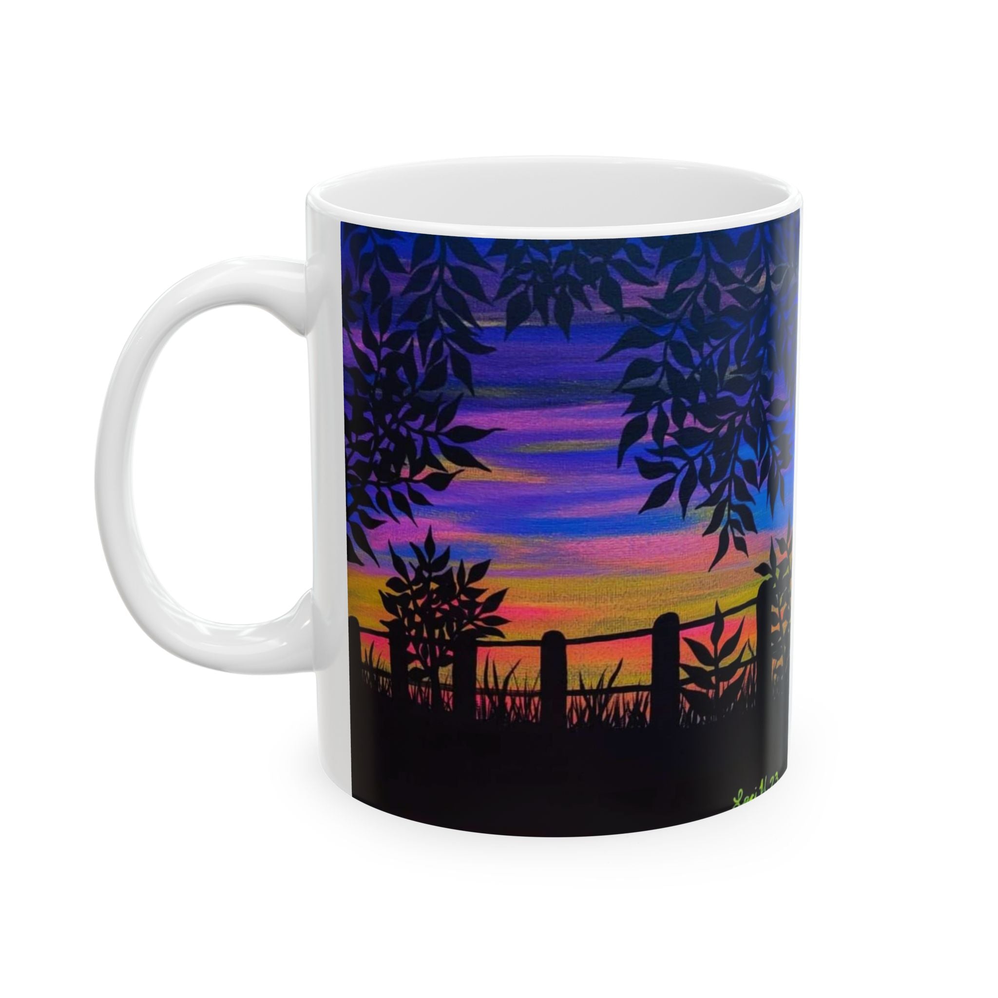 Serene Sunset Ceramic Mug, Nature-Inspired Gift, Cozy Coffee Mug, Perfect for Nature Lovers, Ideal for Birthdays & Home Decor