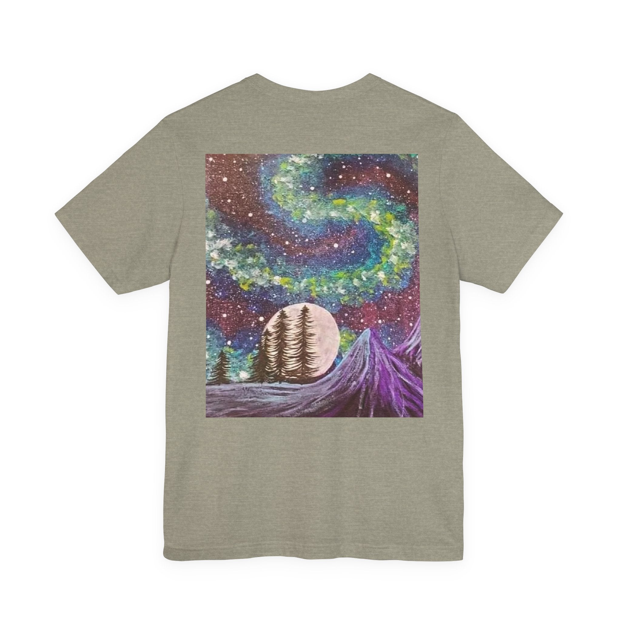 Galactic Landscape Tee, Cosmic Art T-Shirt, Unisex Graphic Shirt, Nature Lover Gift, Starry Night Top