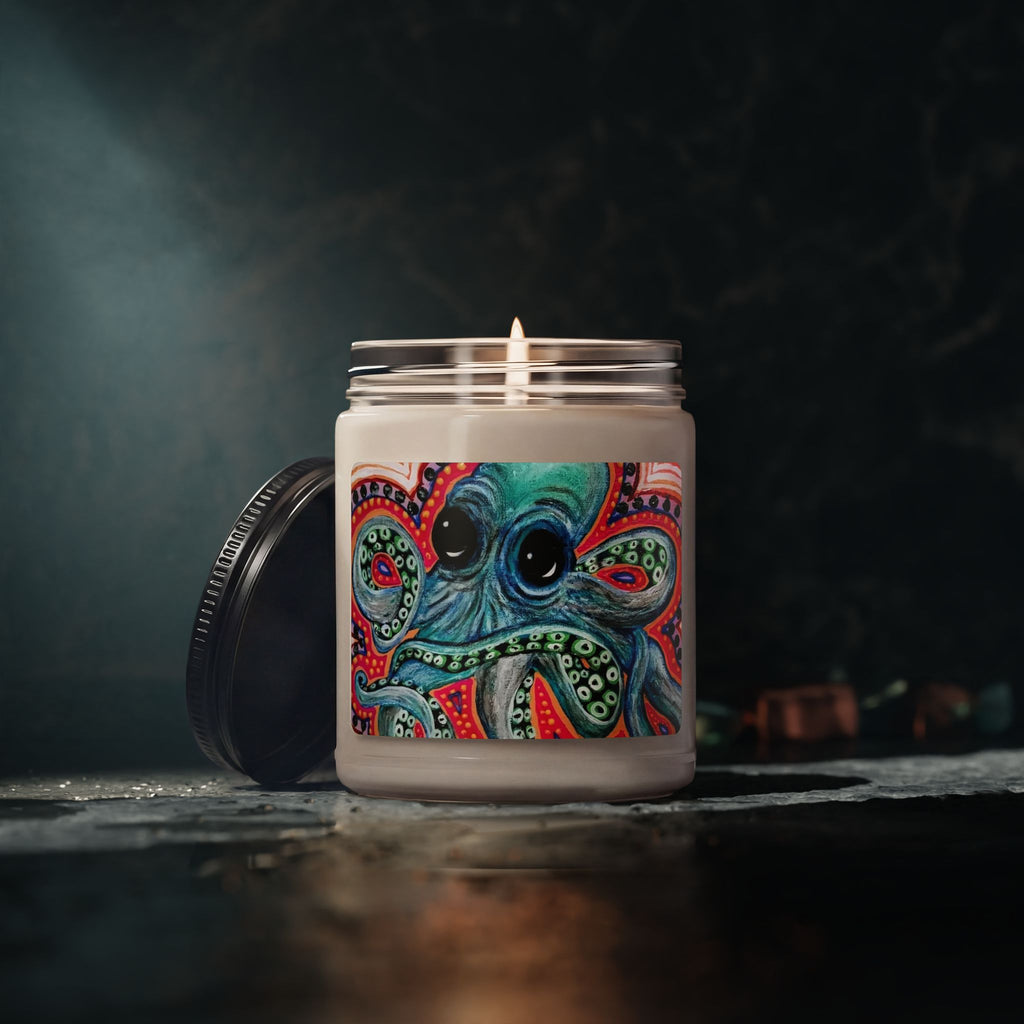 Octopus Reef Scented Soy Candle — 9oz Ocean Breeze Jar