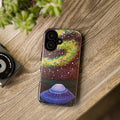 Galaxy UFO Phone Case — Hand-Painted Cosmic Alien Space Design