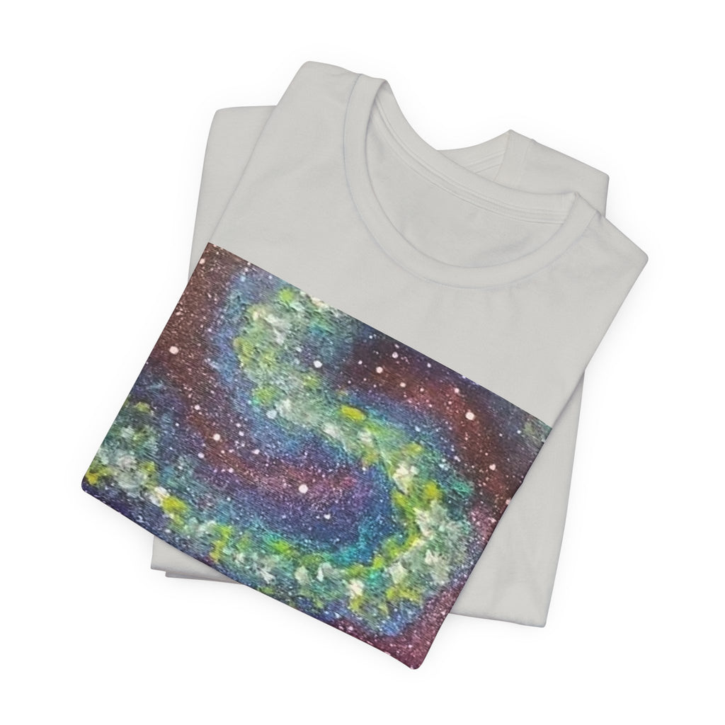 Galactic Landscape Tee, Cosmic Art T-Shirt, Unisex Graphic Shirt, Nature Lover Gift, Starry Night Top