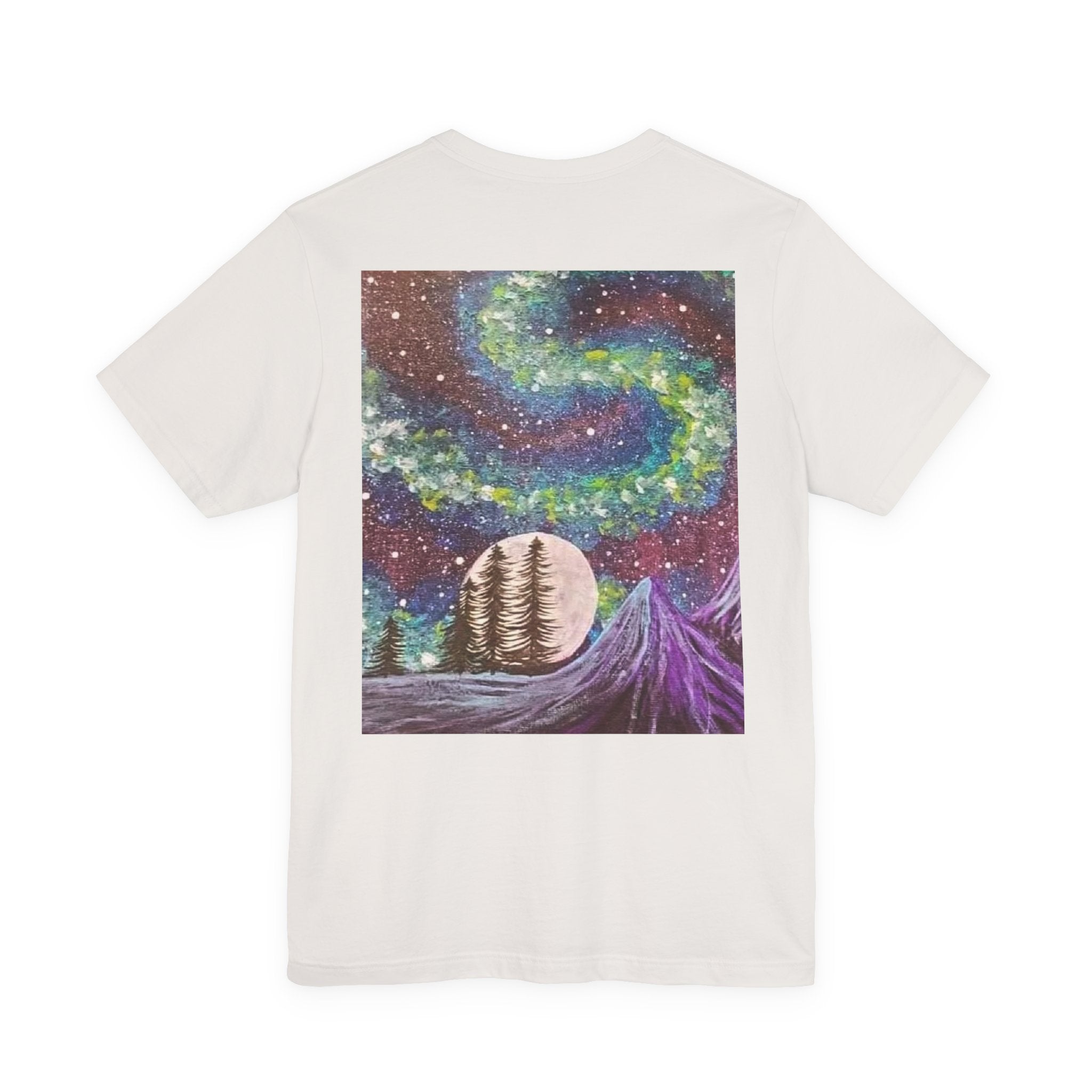 Galactic Landscape Tee, Cosmic Art T-Shirt, Unisex Graphic Shirt, Nature Lover Gift, Starry Night Top