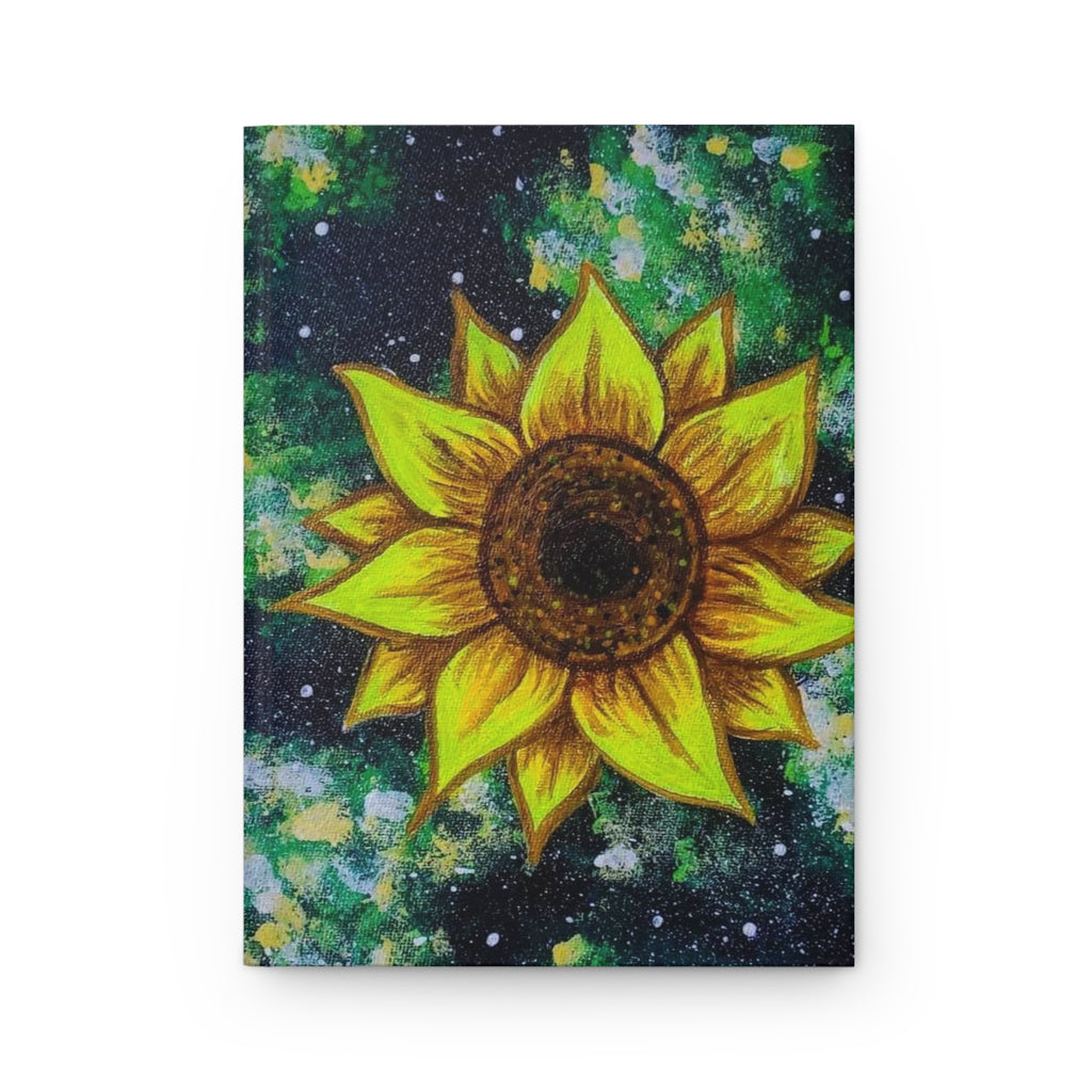Sunflower Art Hardcover Journal — Bright Floral Sketchbook for Notes & Gratitude