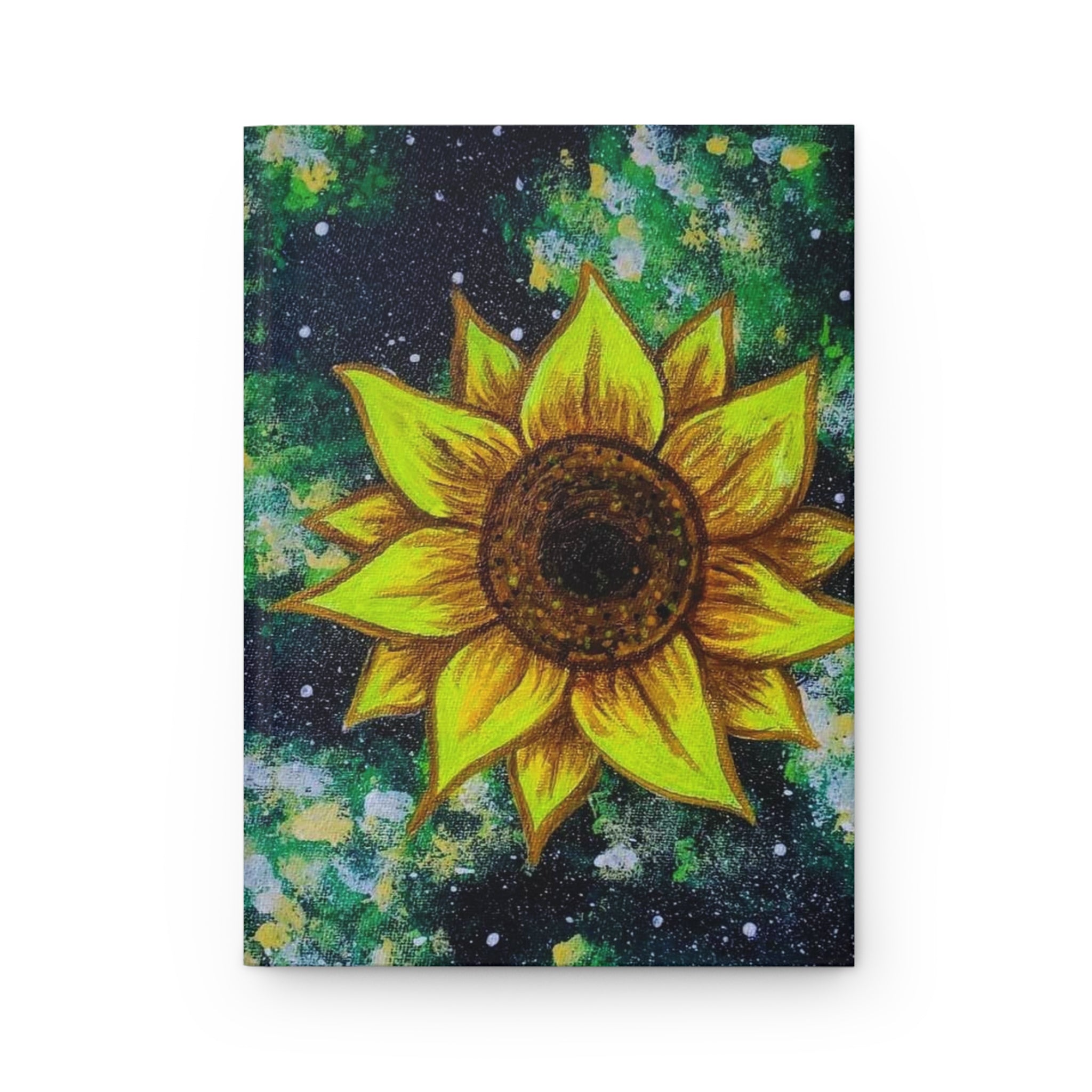 Sunflower Art Hardcover Journal — Bright Floral Sketchbook for Notes & Gratitude