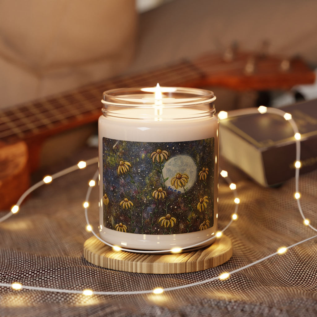 Soy Candle — Moonlit Coneflowers Scented Jar (9oz)