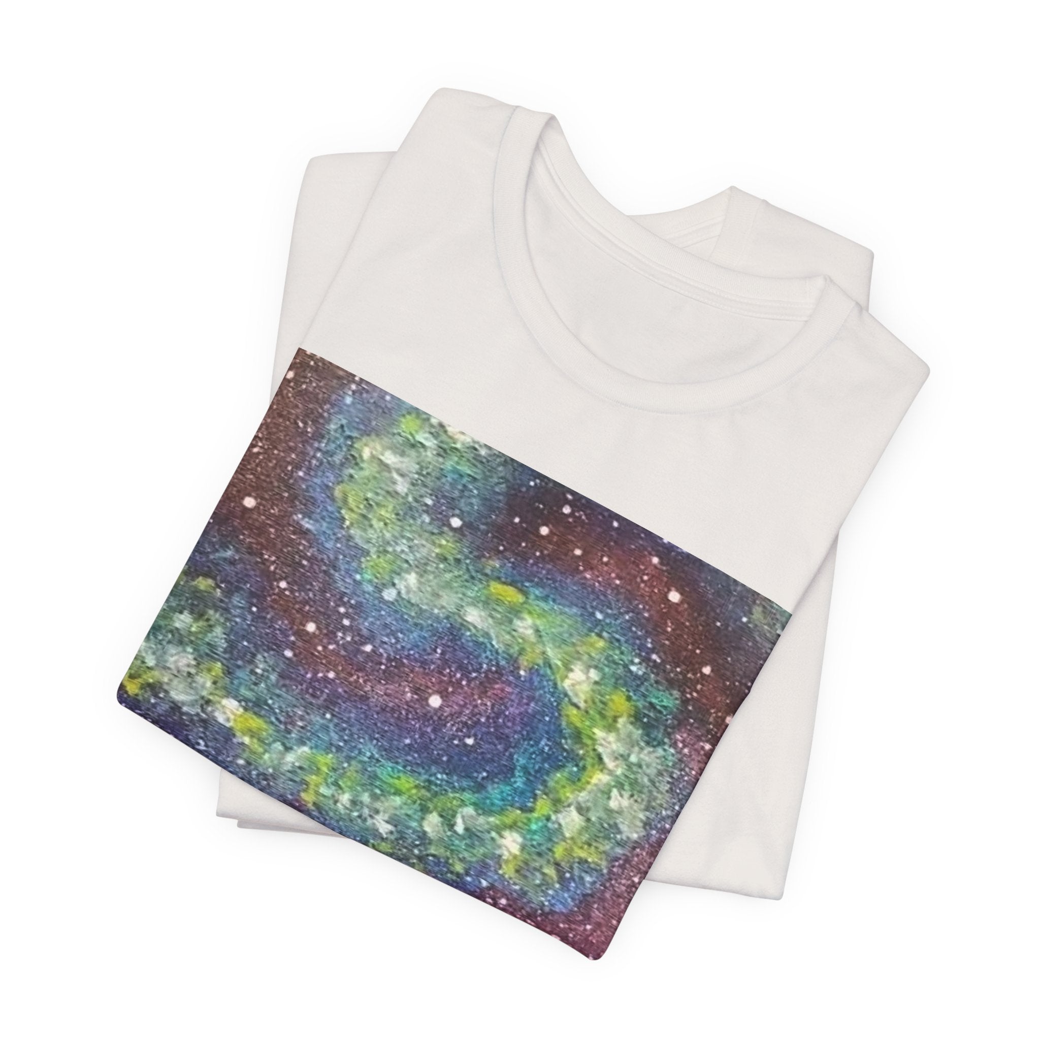 Galactic Landscape Tee, Cosmic Art T-Shirt, Unisex Graphic Shirt, Nature Lover Gift, Starry Night Top