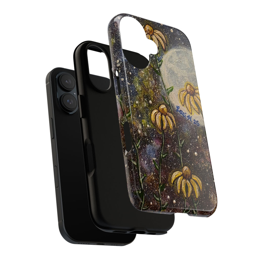 Floral Moon Phone Case — 'Zechariah 2:5' Inspired Garden Design
