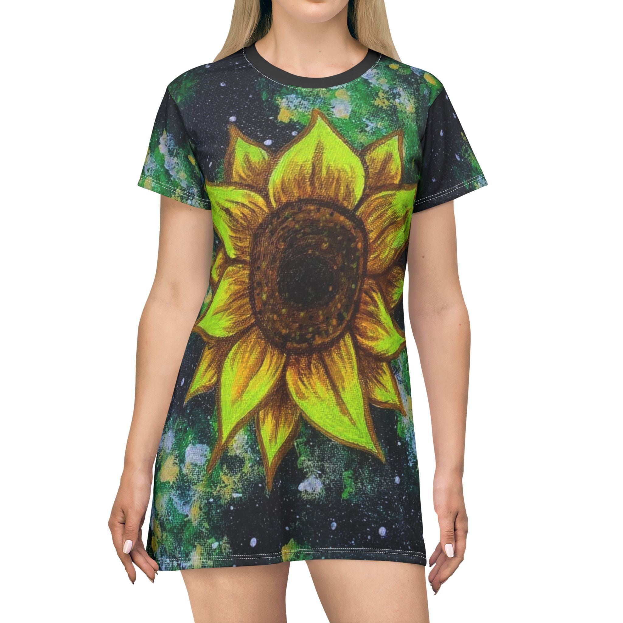Sunflower T-Shirt Dress - Galactic Design