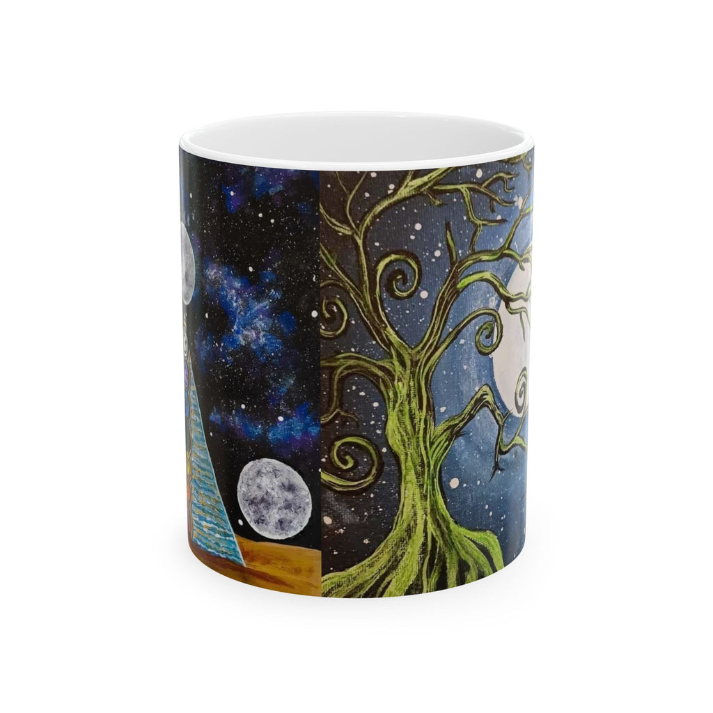 Cosmic Nature Ceramic Mug - Celestial Patterns for Coffee Lovers, Unique Gift for Astronomers, Home Decor, Space Enthusiasts, Tea Lovers
