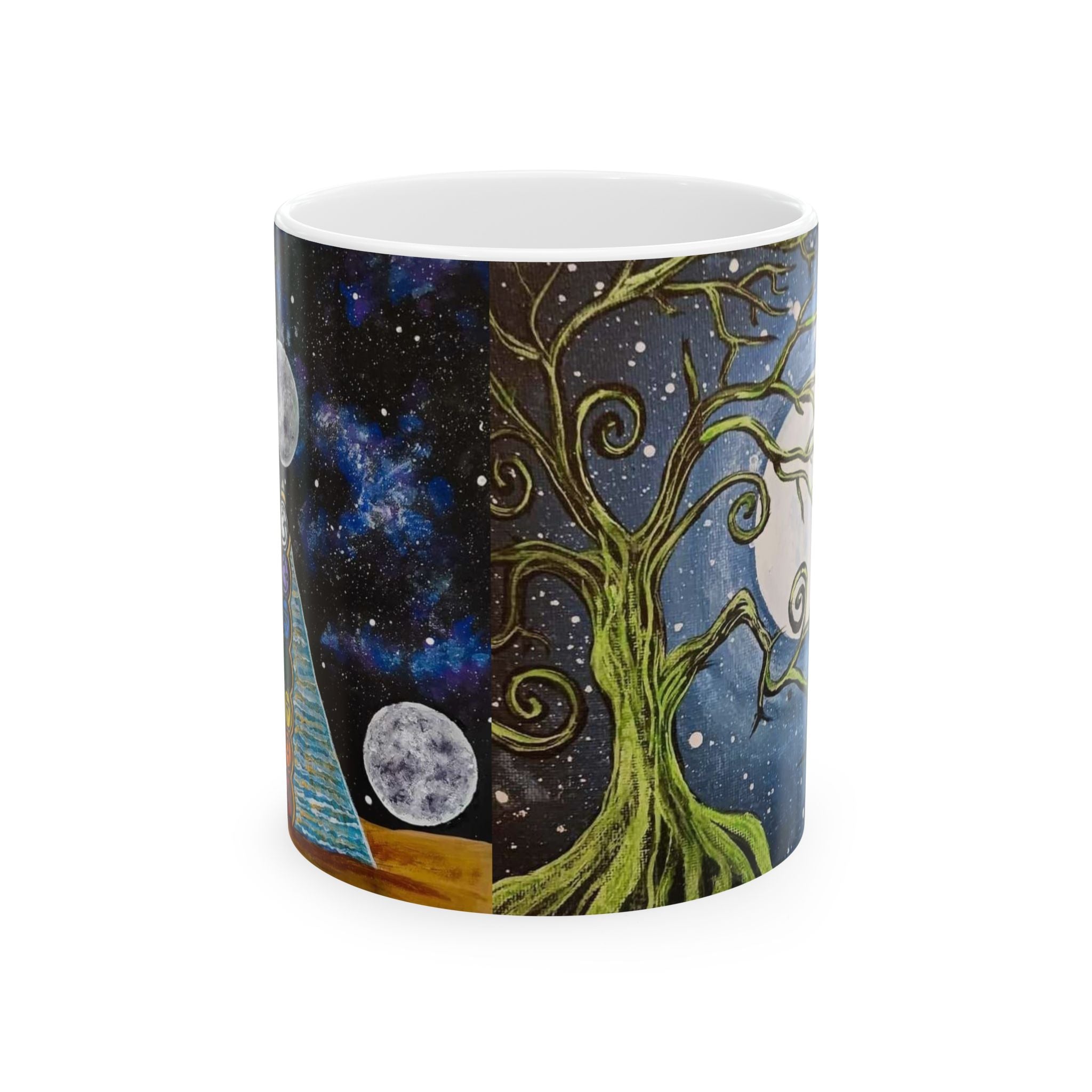 Cosmic Nature Ceramic Mug - Celestial Patterns for Coffee Lovers, Unique Gift for Astronomers, Home Decor, Space Enthusiasts, Tea Lovers