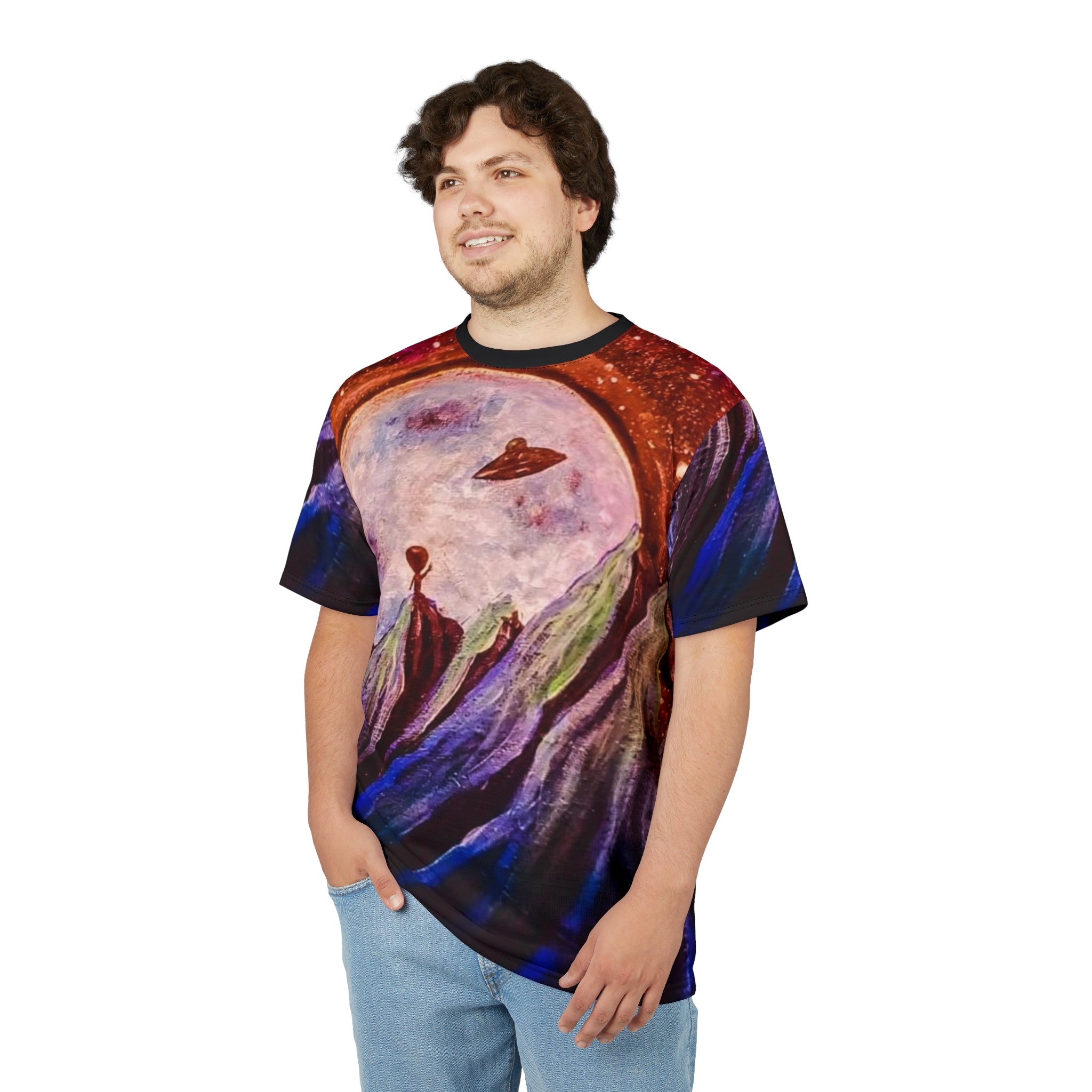 Cosmic Adventure Unisex Tee, Space Art Tee, Galaxy Shirt, Extraterrestrial T-Shirt, Unique Graphic Tee, Gift for Stargazers