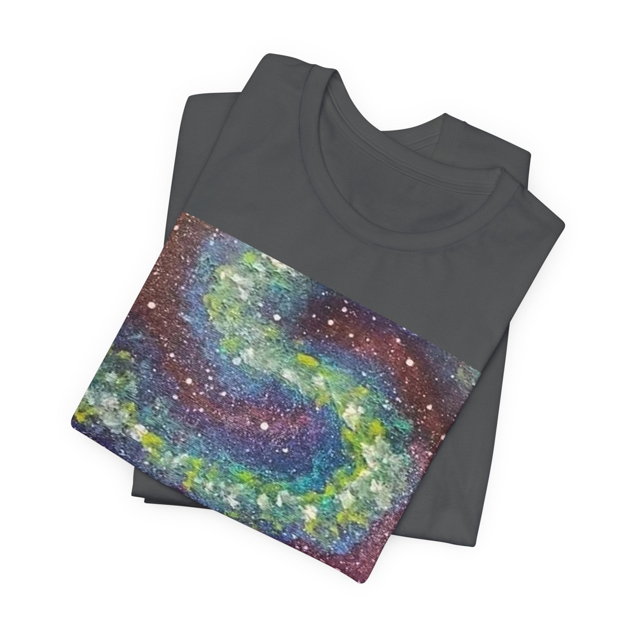 Galactic Landscape Tee, Cosmic Art T-Shirt, Unisex Graphic Shirt, Nature Lover Gift, Starry Night Top