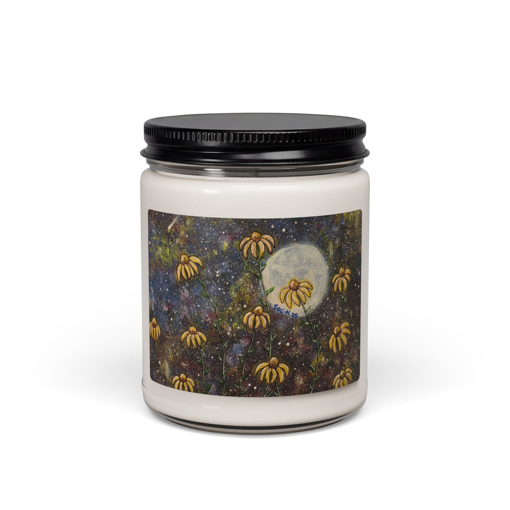Soy Candle — Moonlit Coneflowers Scented Jar (9oz)