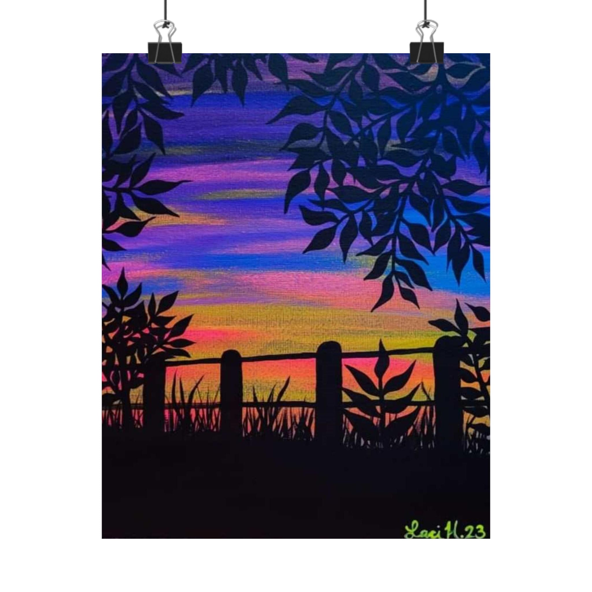 Sunset Silhouette Matte Poster