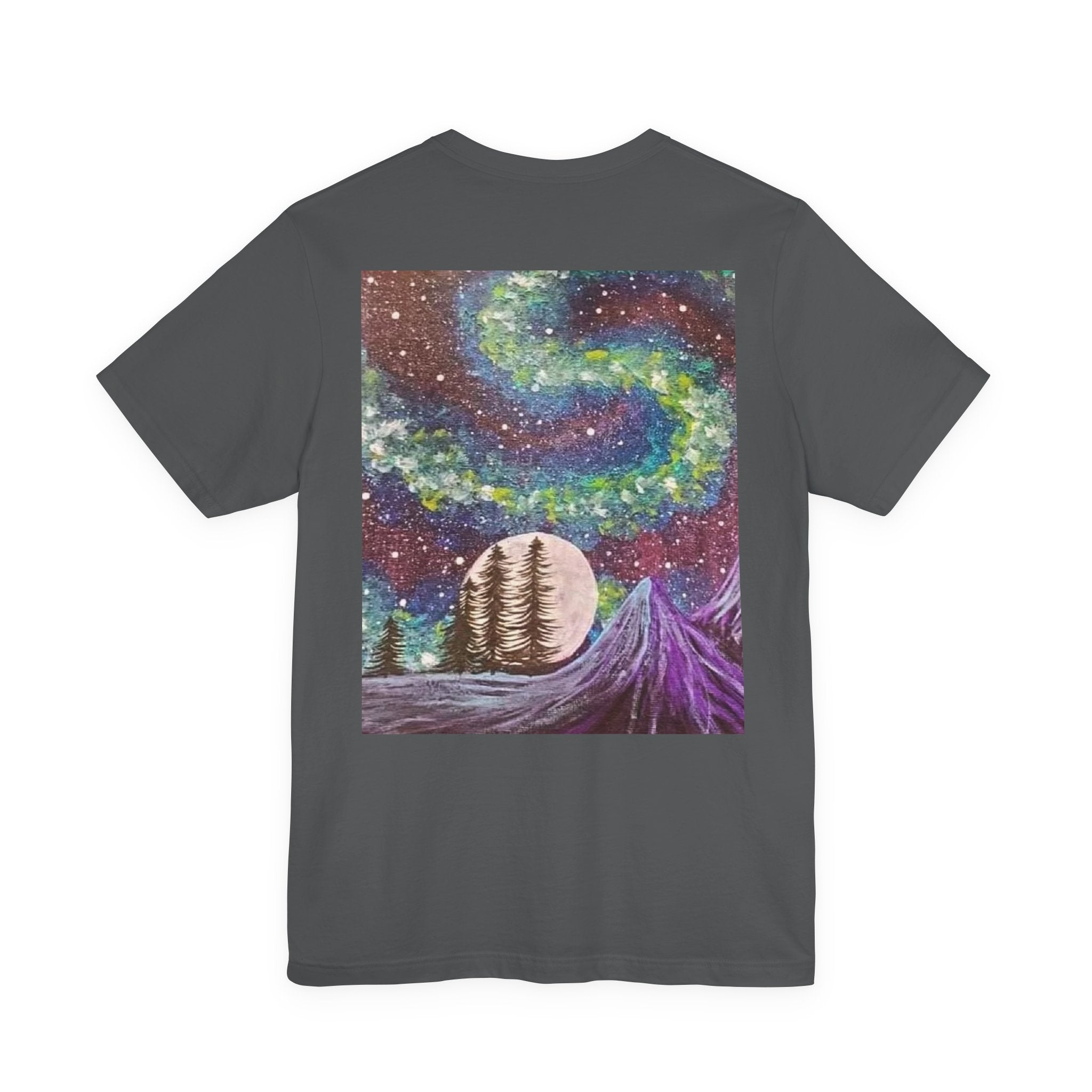 Galactic Landscape Tee, Cosmic Art T-Shirt, Unisex Graphic Shirt, Nature Lover Gift, Starry Night Top