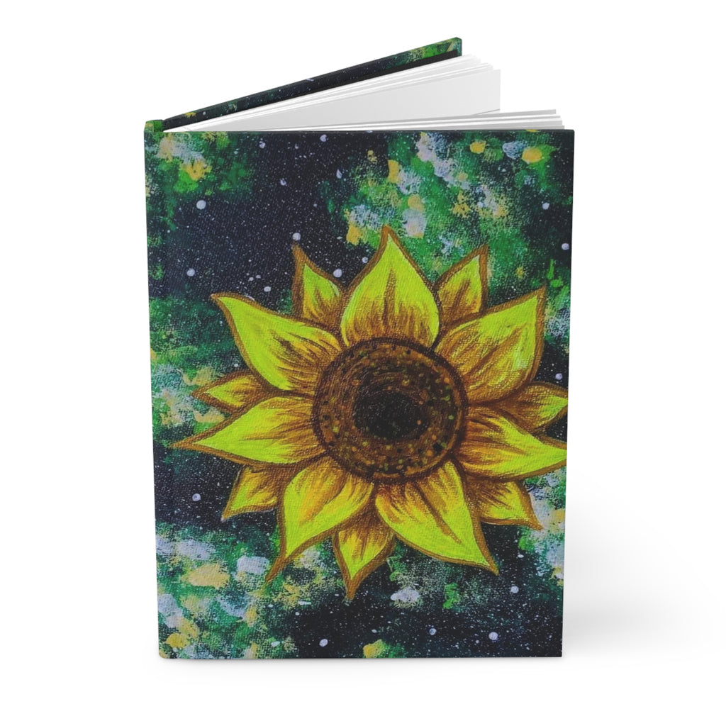 Sunflower Art Hardcover Journal — Bright Floral Sketchbook for Notes & Gratitude