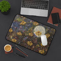 Moonlit Daisies Desk Mat — Floral Galaxy Mouse Pad