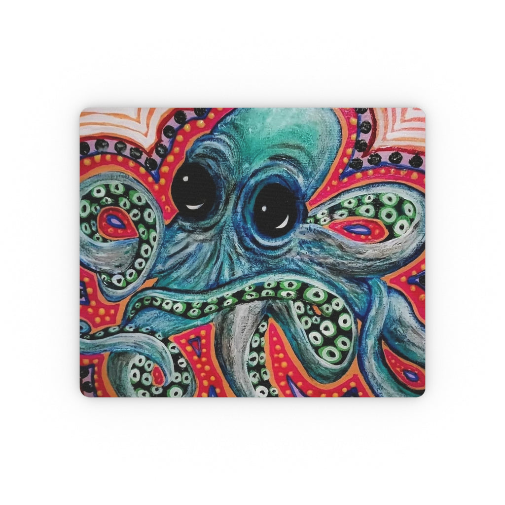Octopus Art Mouse Pad — Colorful Whimsical Sea Creature Desk Mat