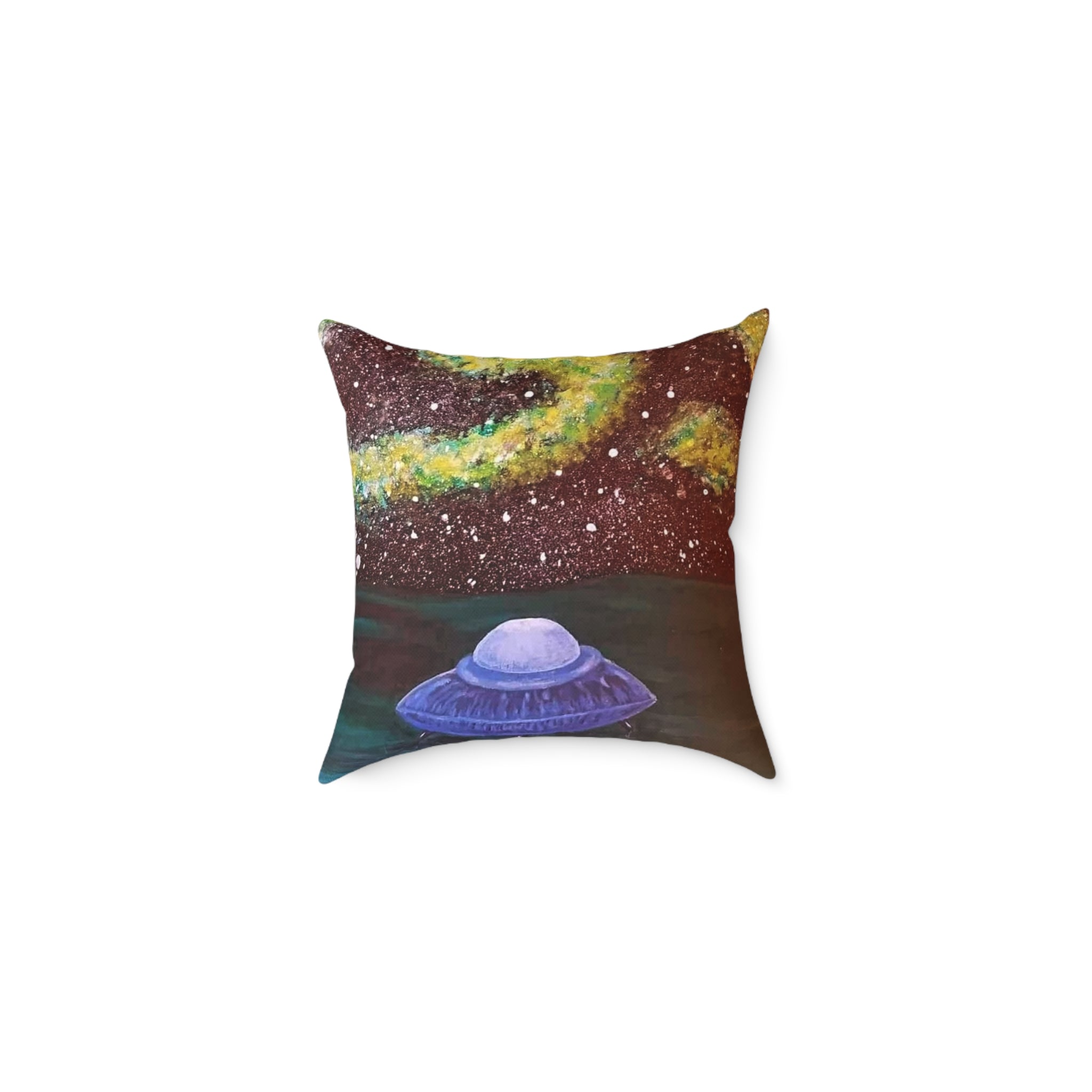 UFO Galaxy Pillow - Cosmic Night Sky Decorative Throw Pillow