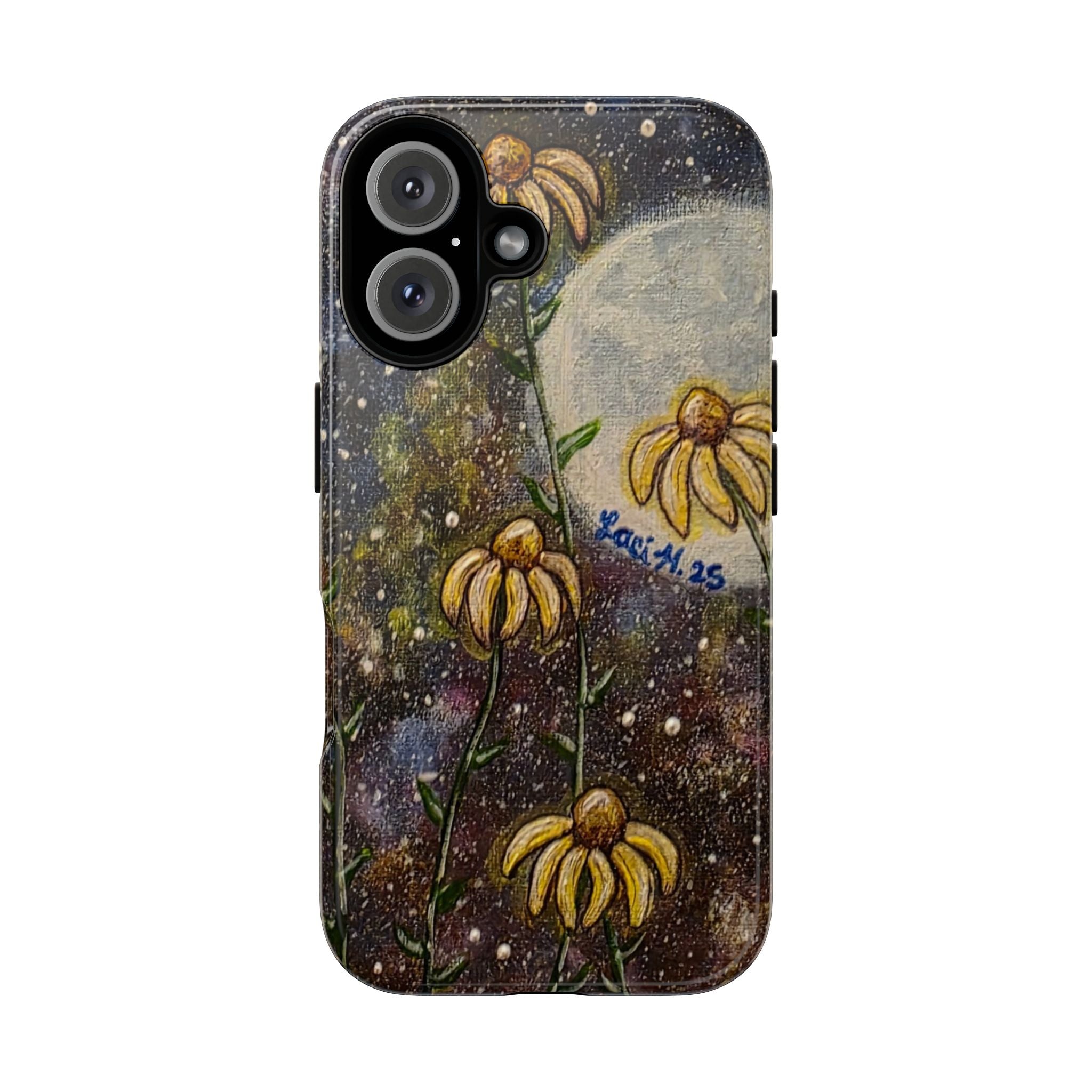 Floral Moon Phone Case — 'Zechariah 2:5' Inspired Garden Design