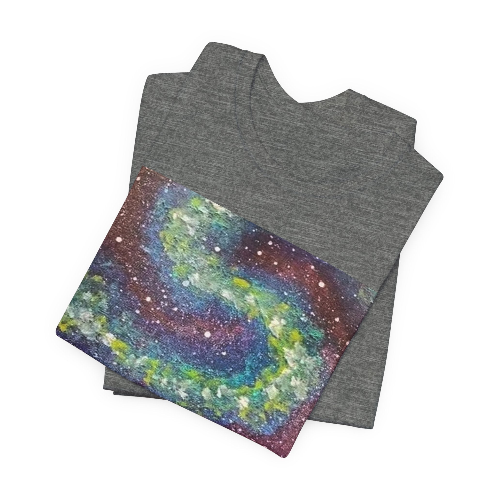 Galactic Landscape Tee, Cosmic Art T-Shirt, Unisex Graphic Shirt, Nature Lover Gift, Starry Night Top