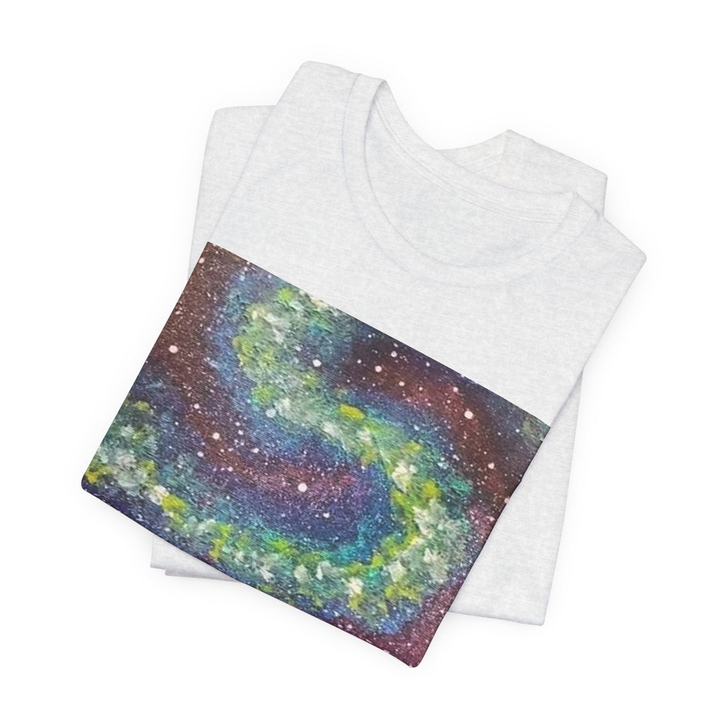 Galactic Landscape Tee, Cosmic Art T-Shirt, Unisex Graphic Shirt, Nature Lover Gift, Starry Night Top