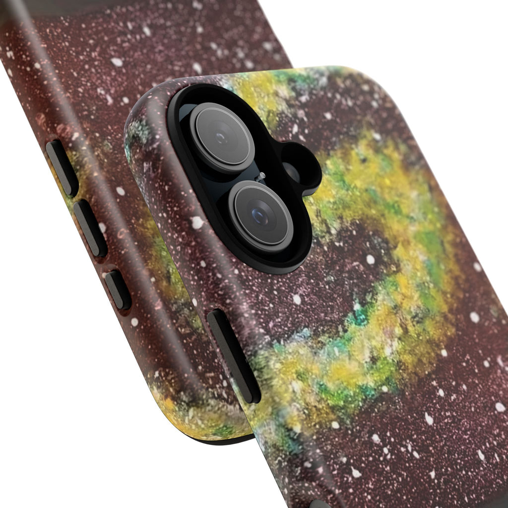 Galaxy UFO Phone Case — Hand-Painted Cosmic Alien Space Design