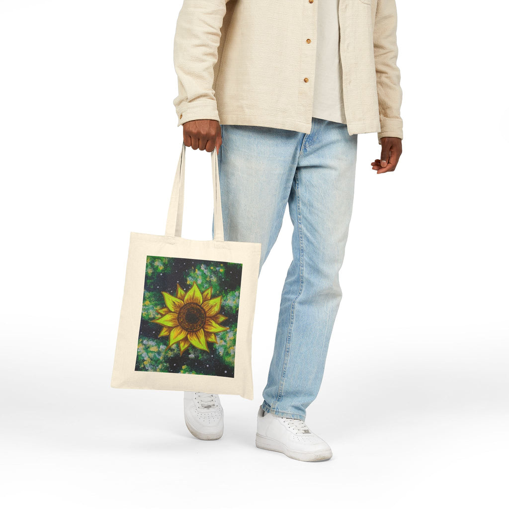 Tote Bag — Sunflower Galaxy Cotton Canvas Tote