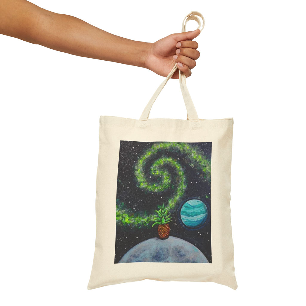 Tote Bag — Cosmic Plant Spiral Illustration Canvas Tote